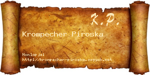 Krompecher Piroska névjegykártya